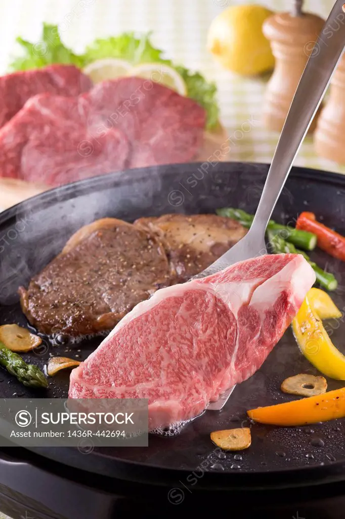 Steak on Grill Plate
