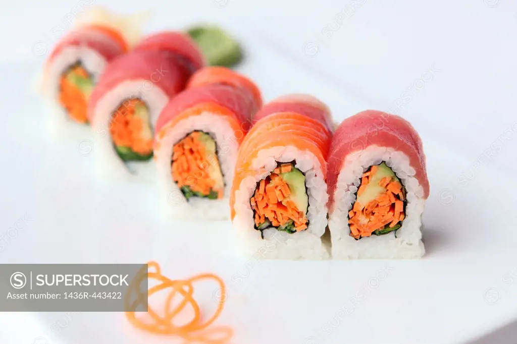 plate of Inside out Sushi