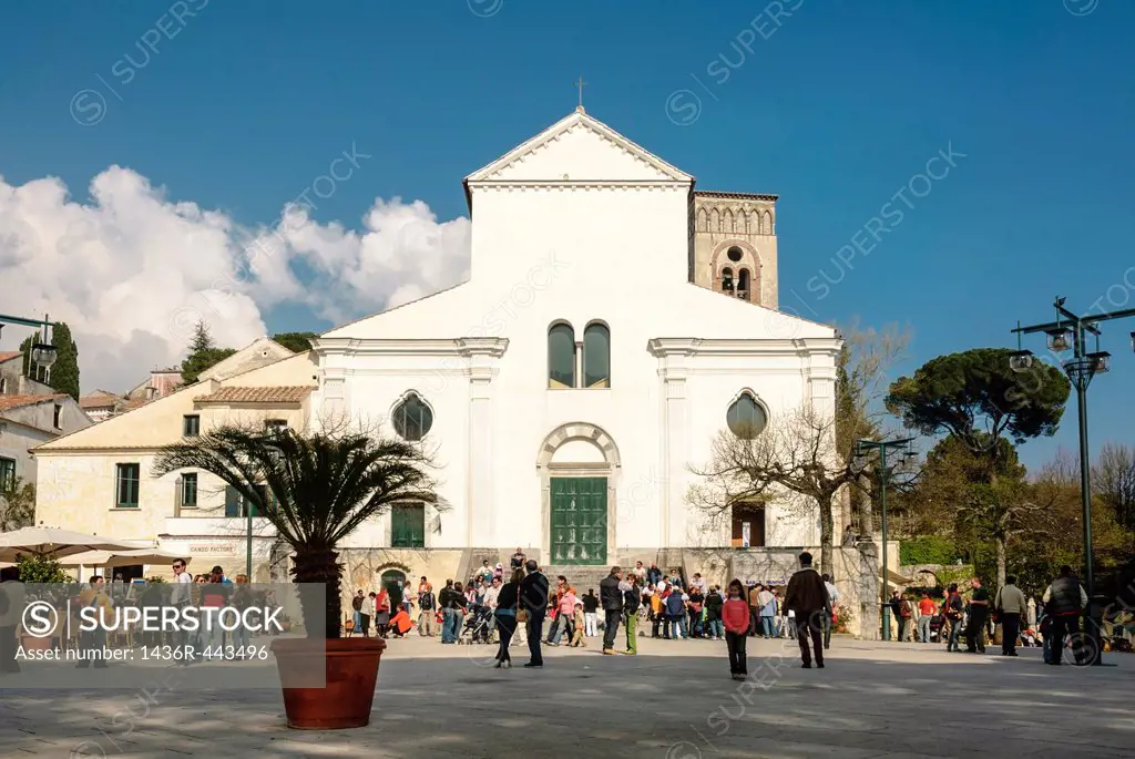 Piazza Vescovado, Ravello, Amalfi coast / Costiera Amalfitana, Province of Salerno, Campania, Italy, Europe