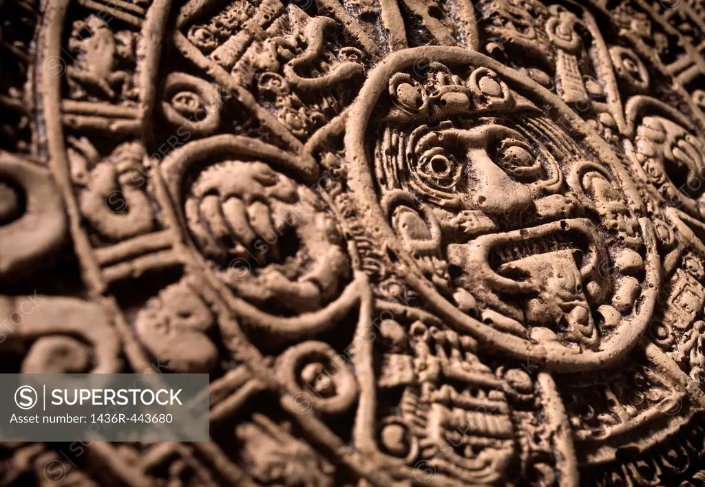 Aztec Mayan Calendar angle detail