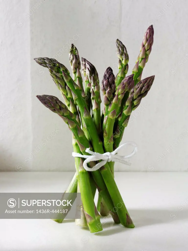 Stock photos of a bunch of fresh English asparagus spears  Funky stock photos images of English Asparagus