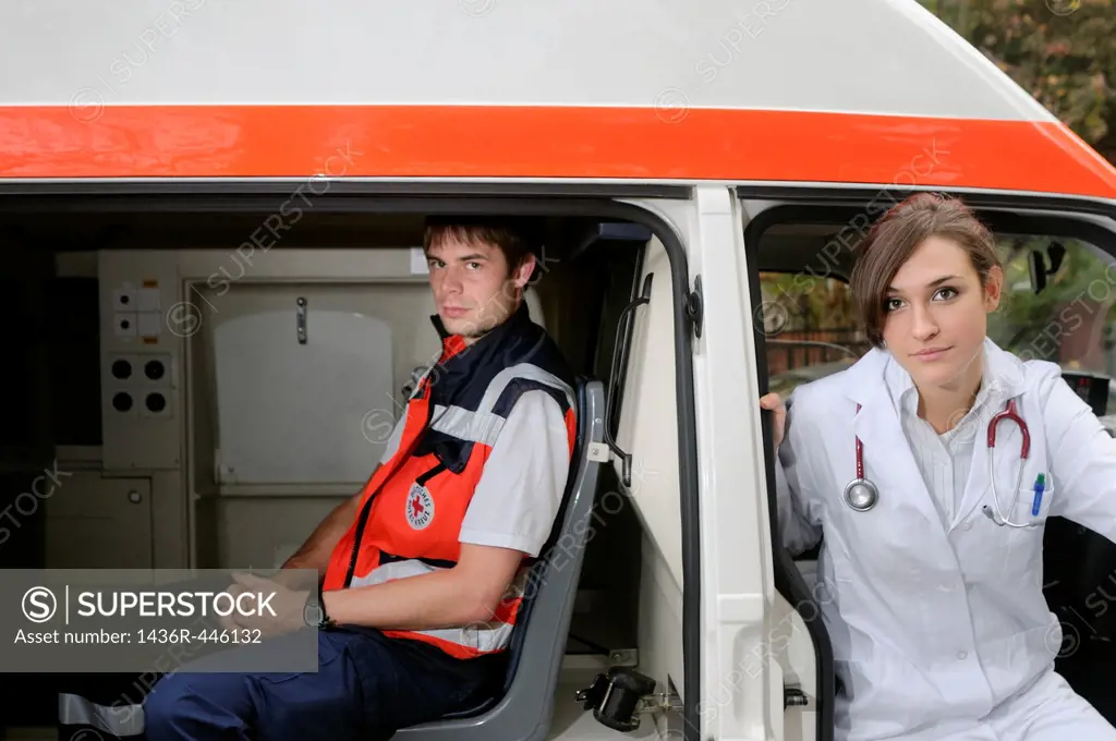 Female doctor and paramedic