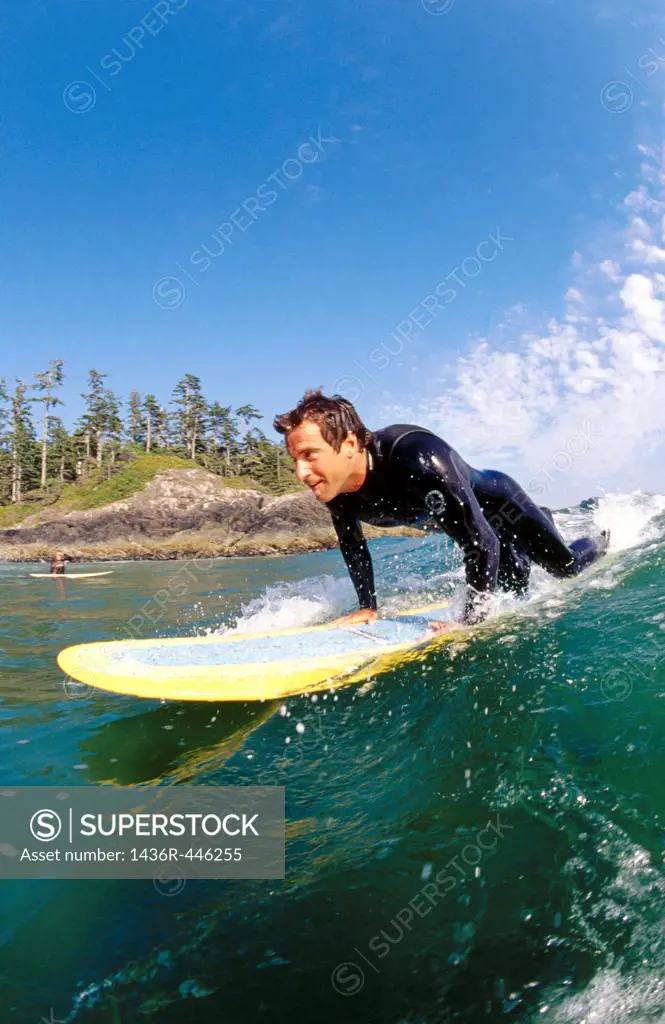 Male surfer, aged 25-30  Tofino  British Columbia  Canada