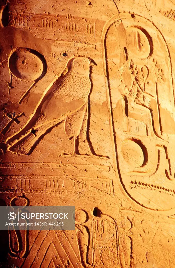 Hieroglyphs  Luxor temple  Luxor  Egypt