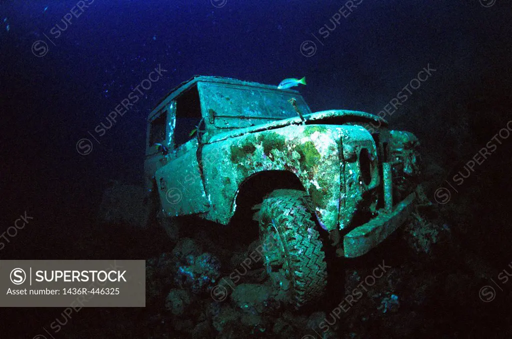 Truck underwater  Tufi  Papua New Guinea