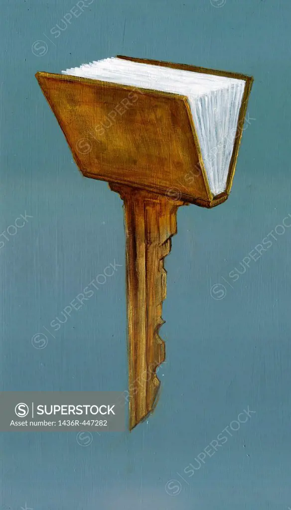 Illustrative image of book representing key to success