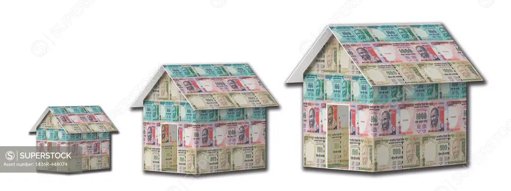 Illustrative representation showing rise in housing loan