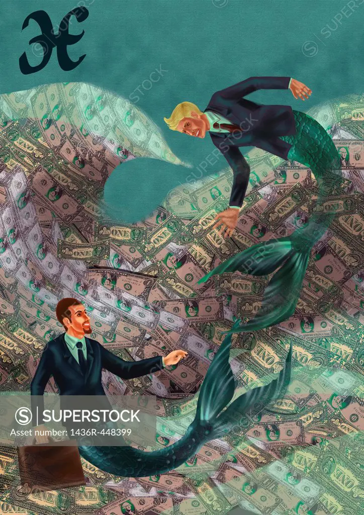 Pisces businessmen in the sea of wealth