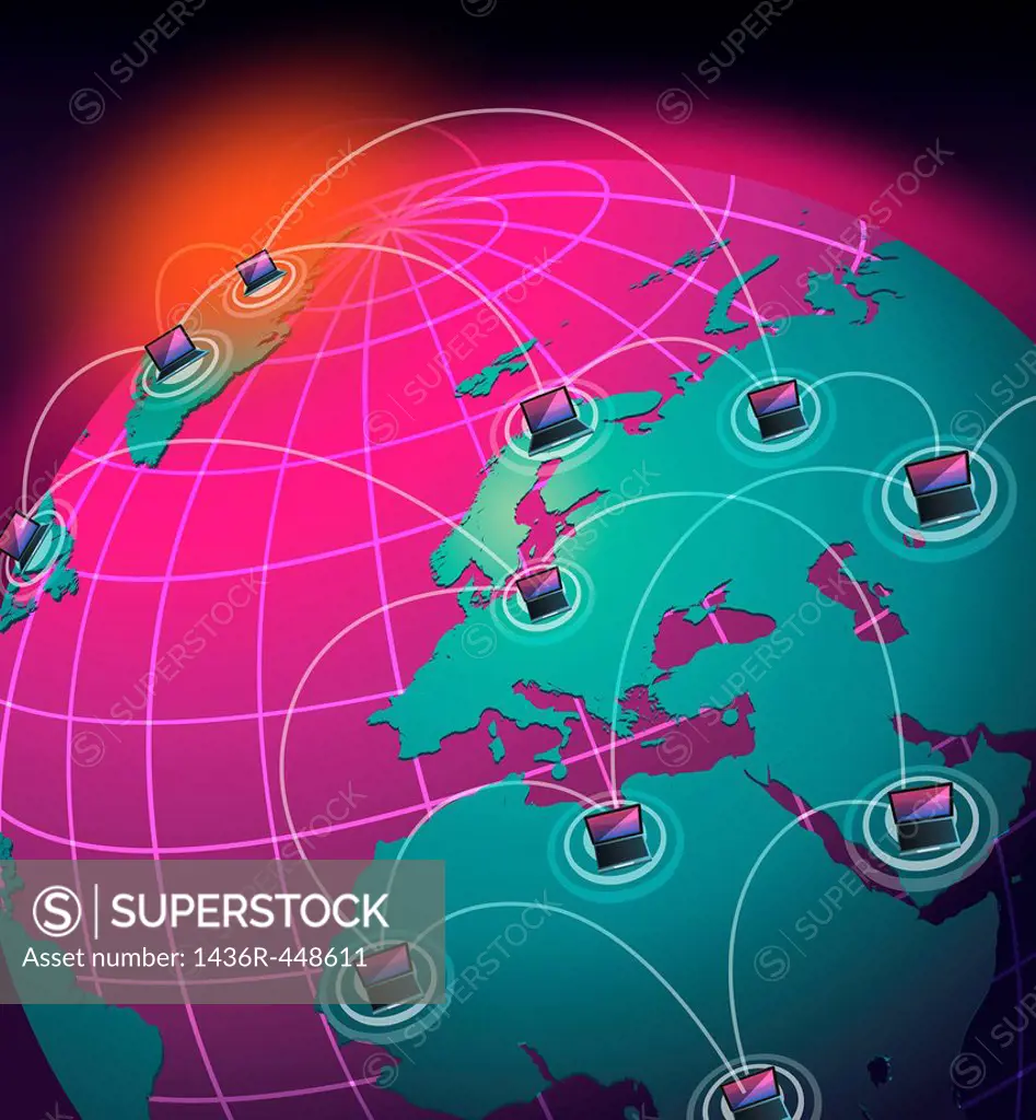 Illustrative representation of network globalization