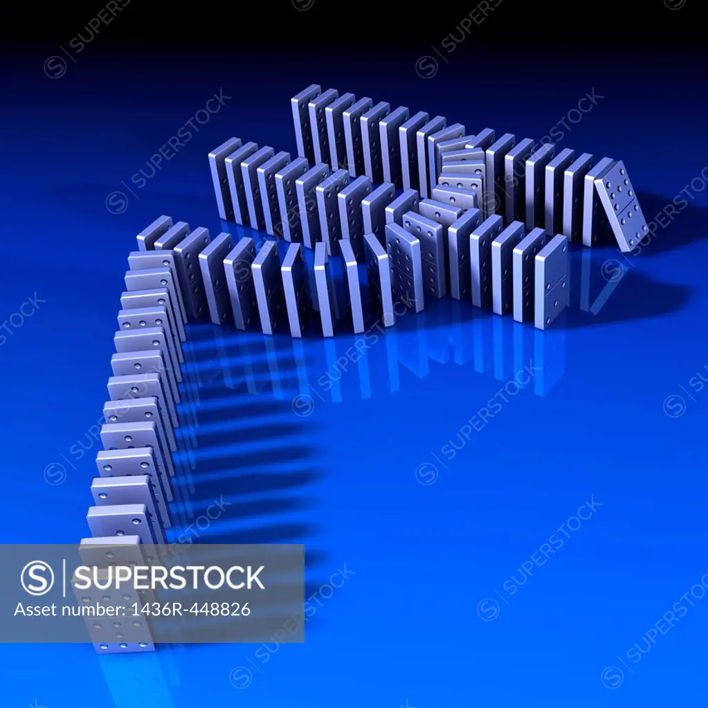 Rupee sign made of silver dominoes
