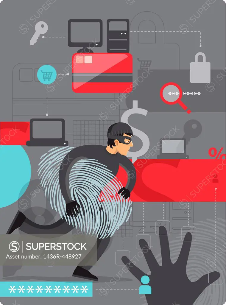 Illustrative image of internet identity theft