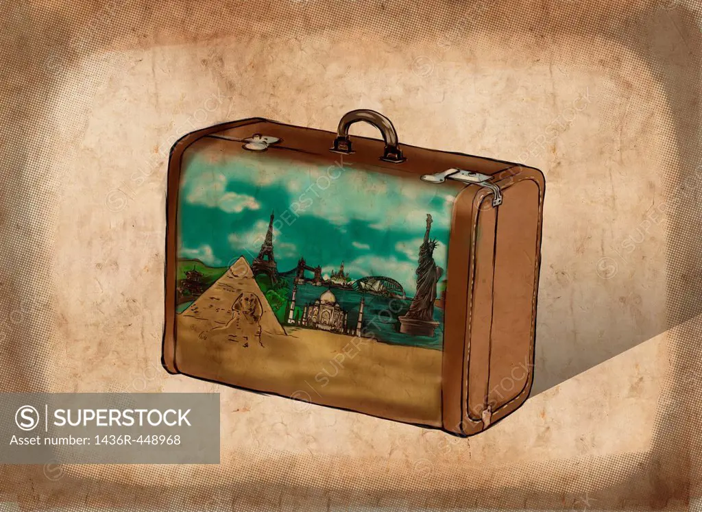 Illustrative image of suitcase representing travel destinations