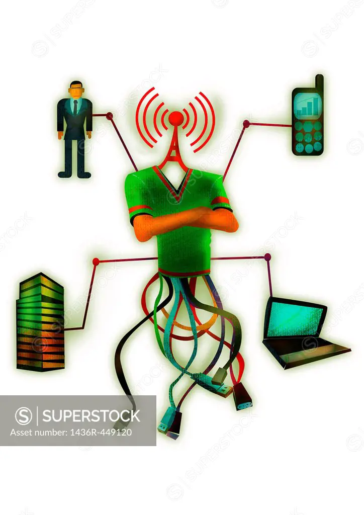 Concept of networking through wireless technology