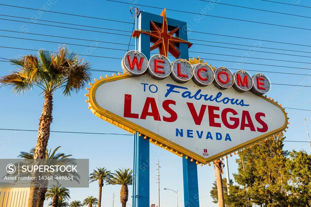 Faboulous Las Vegas sign, Nevada, USA.