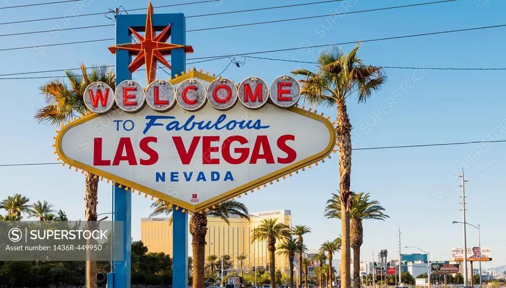 Faboulous Las Vegas sign, Nevada, USA.