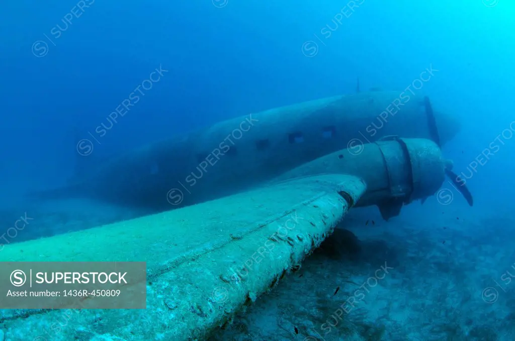 plane wreck Douglas DC-3 ""Dakota"", Mediterranean Sea, Turkey, Kash.