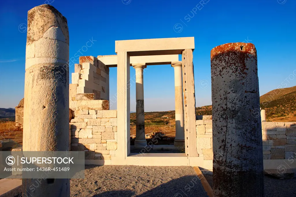 Greek Temple of Dimitras - Naxos Cylcades Islands, Greece.