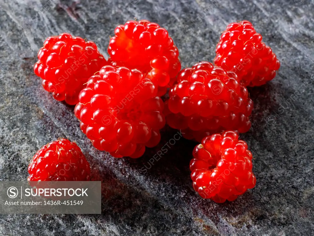 Organic Wineberry Rubus phoenicolasius - Japanese fruit.