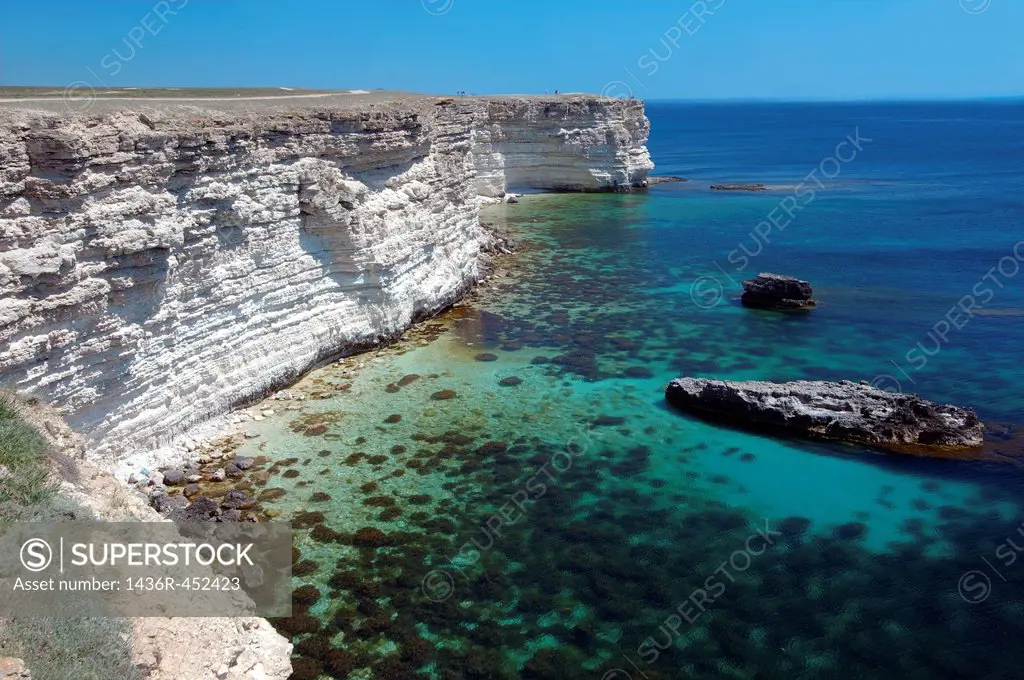 Coastline, peninsula Tarhankut, Tarhan Qut, Crimea, Ukraine, Eastern Europe.