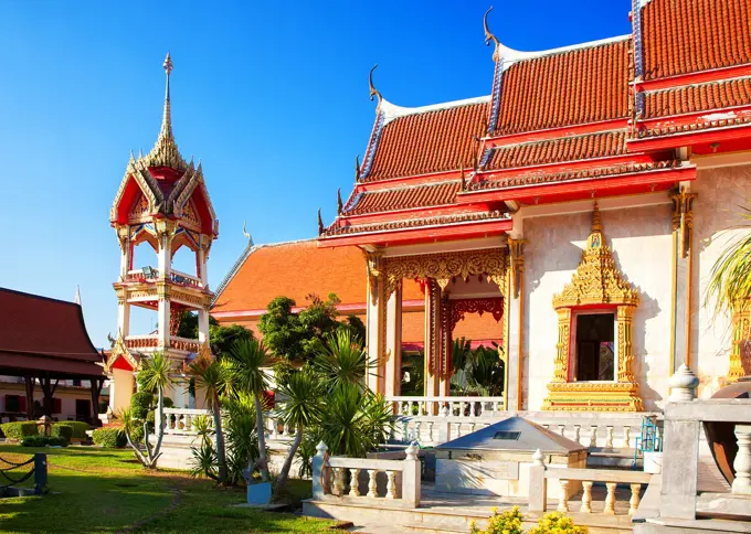 Wat Chalong Temple, Island Phuket, Thailand.