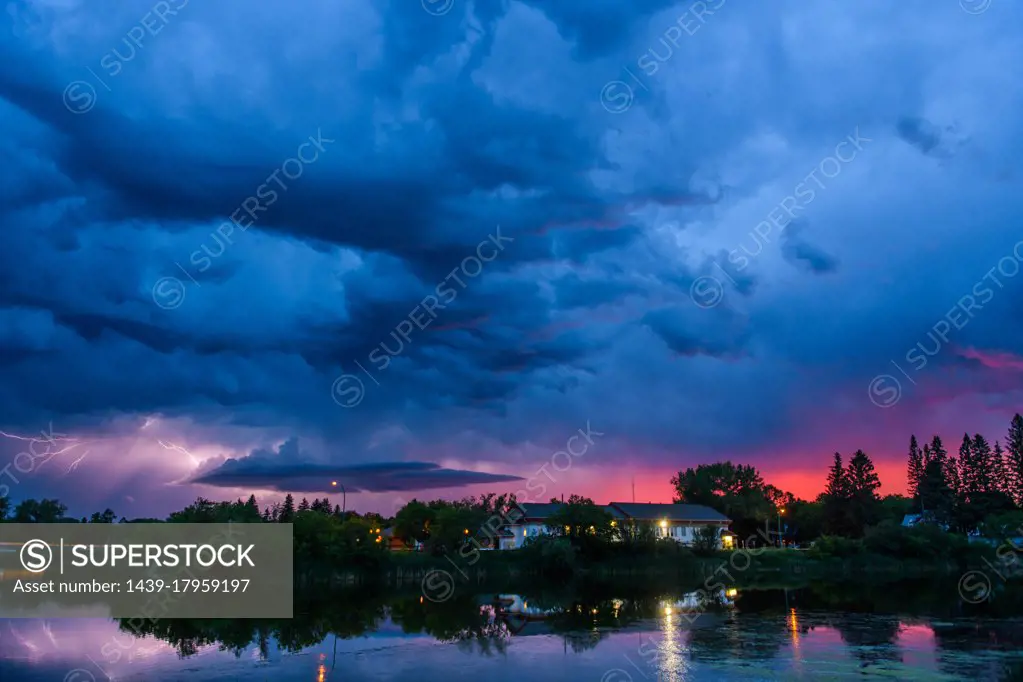 Dramatic sky with storm, Ontario, Canada