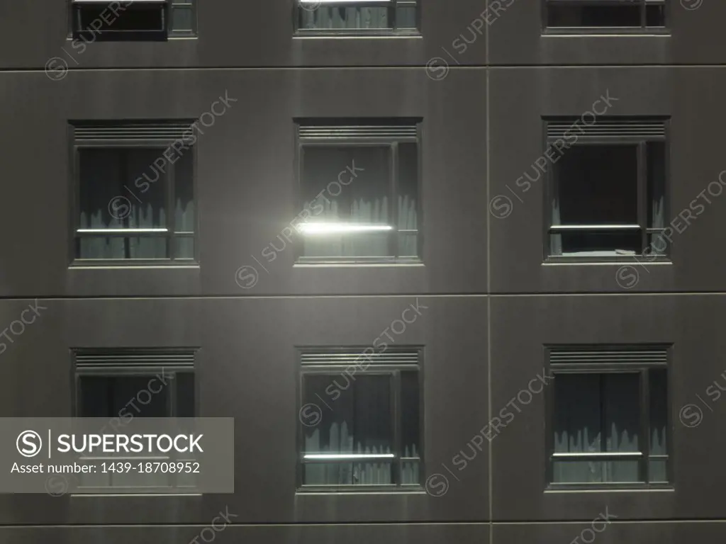 Windows of residential building