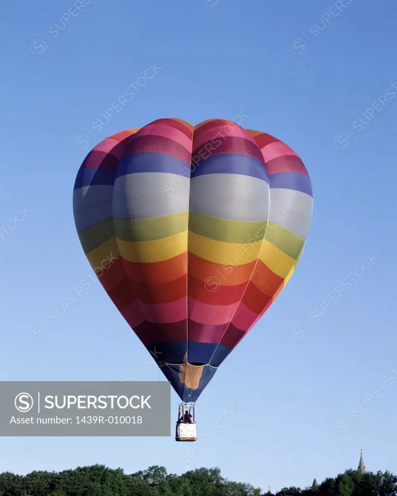 Colourful hot-air balloon