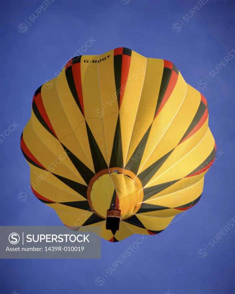 Colourful hot-air balloon
