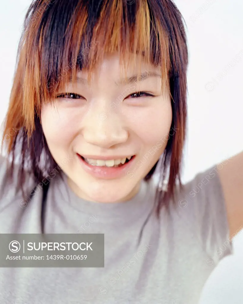 Young Oriental woman smiling