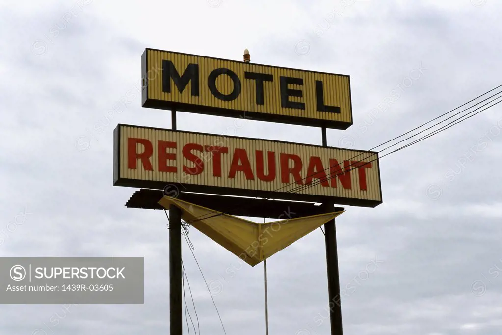 Motel and restaurant sign