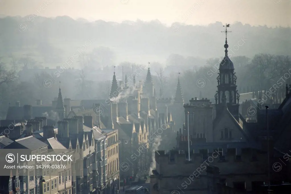 City of Oxford in mist
