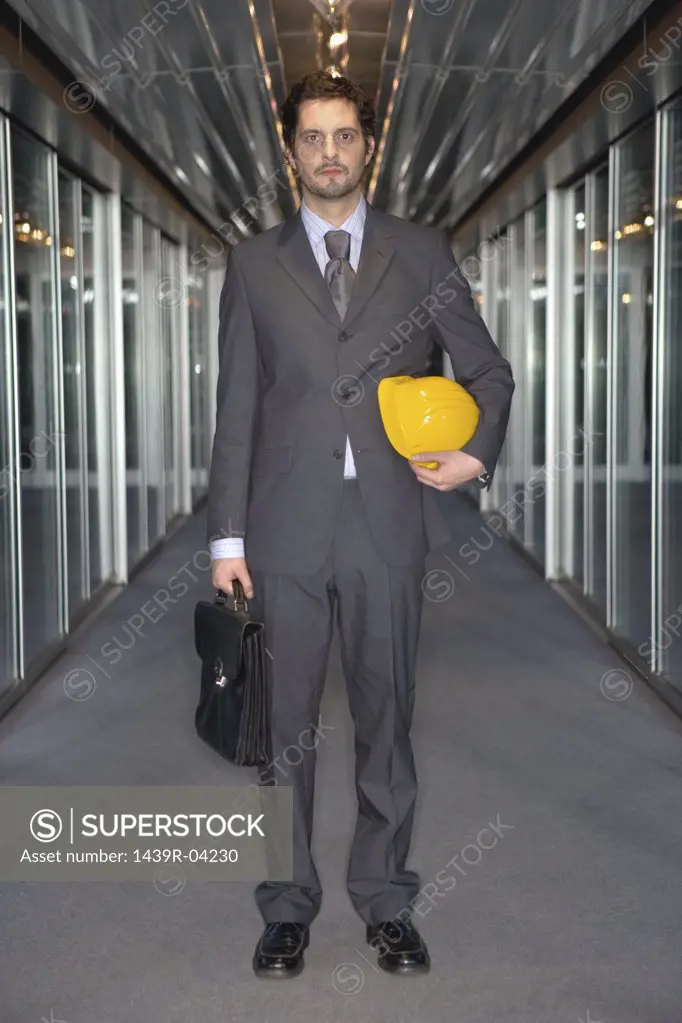 Businessman with hard hat
