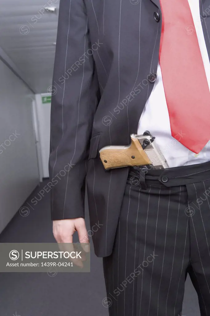 Businessman with a handgun