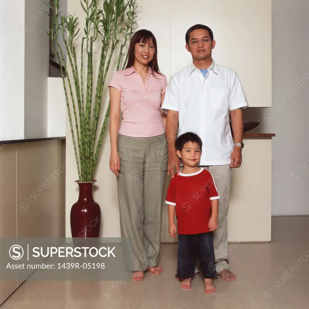 Portrait of an asian family