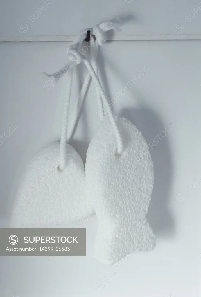 White sponge shapes