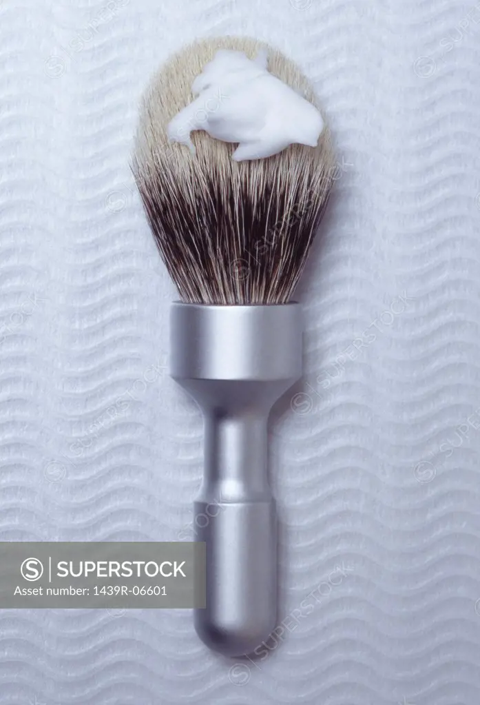 A traditional shaving brush