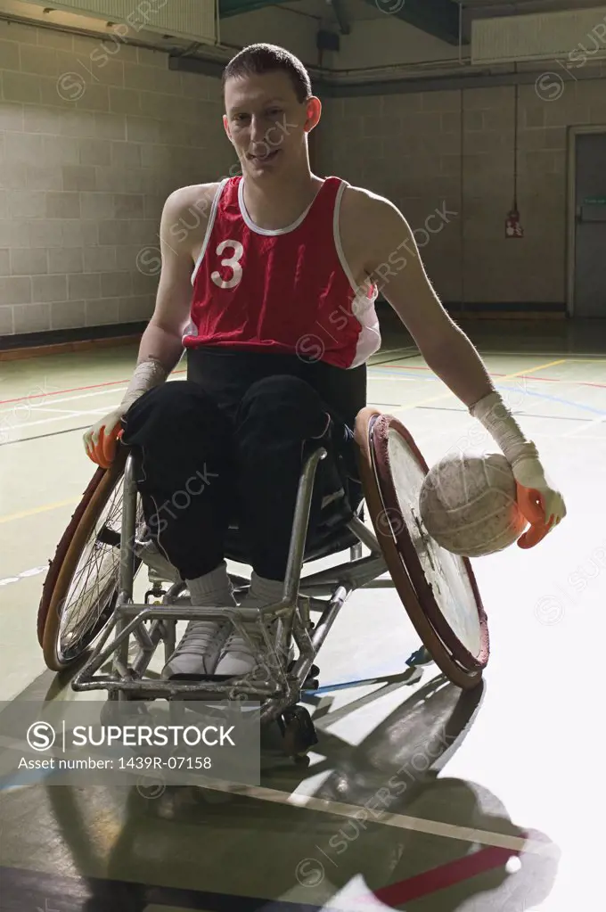 Basketball player in a wheelchair