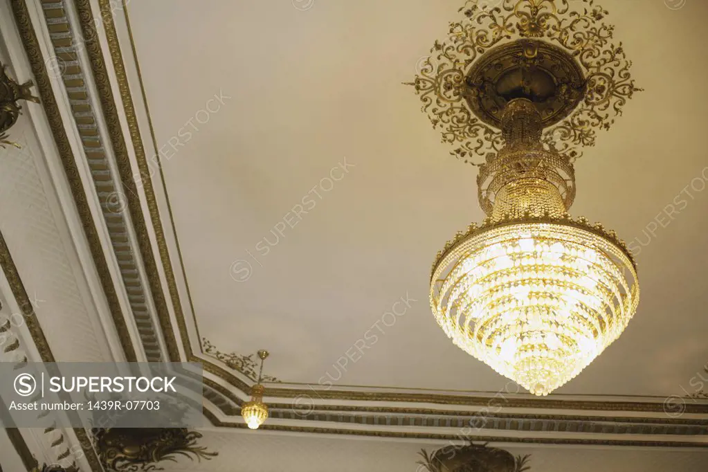 Ceiling with chandelier