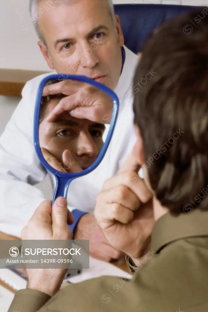 Man talking to a doctor