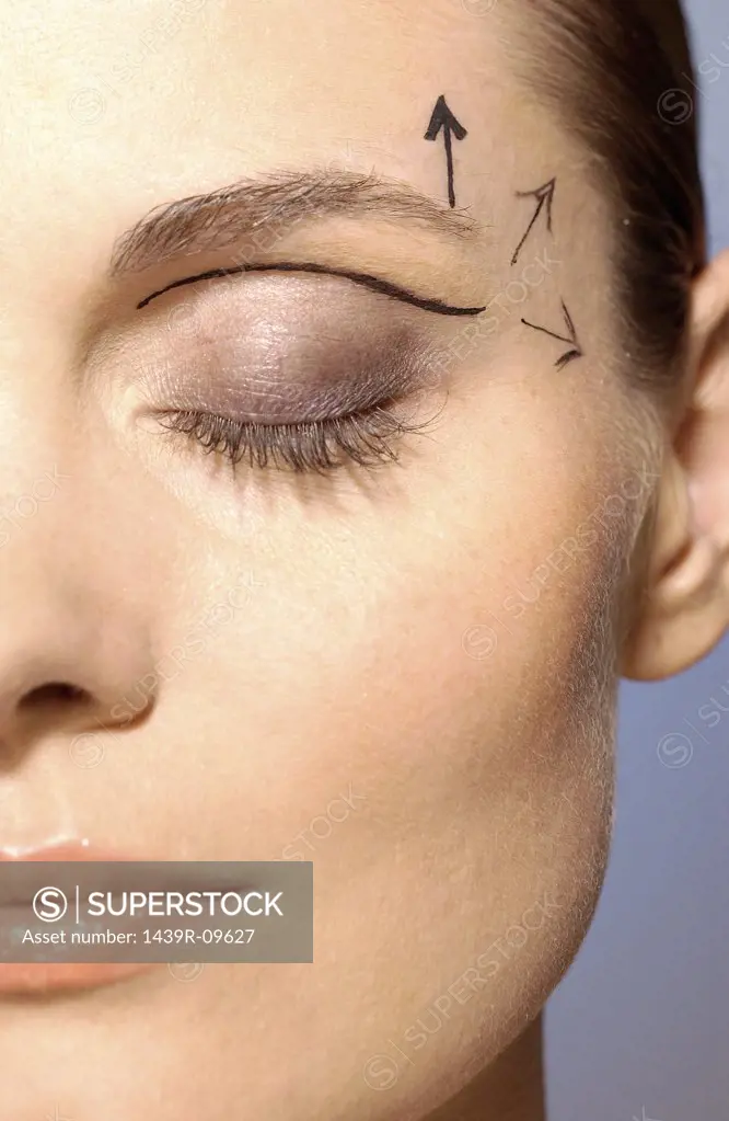 Woman preparing for cosmetic surgery