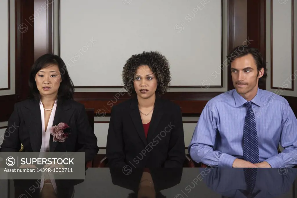 Three young office workers