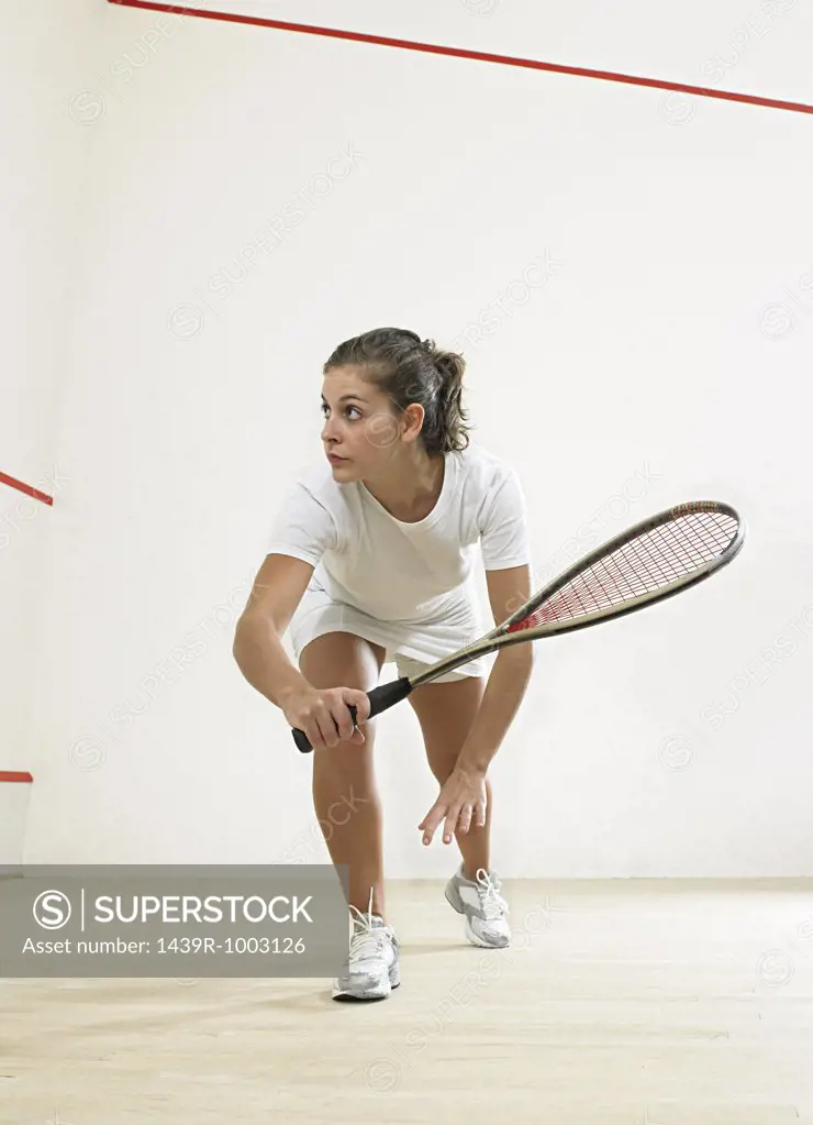 Female squash player