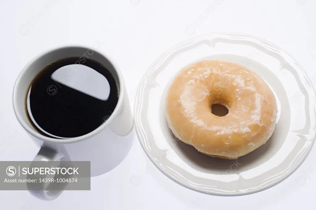 Coffee and a doughnut