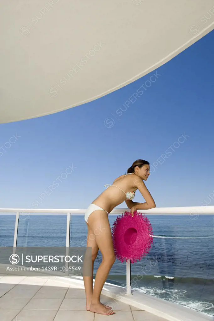 Young woman in pool