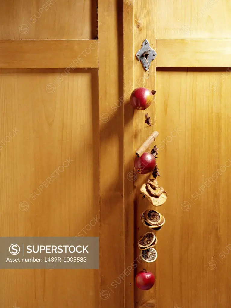 Festive decoration on a door