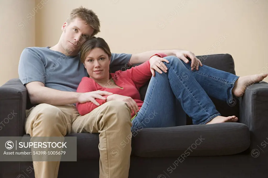 Couple on sofa