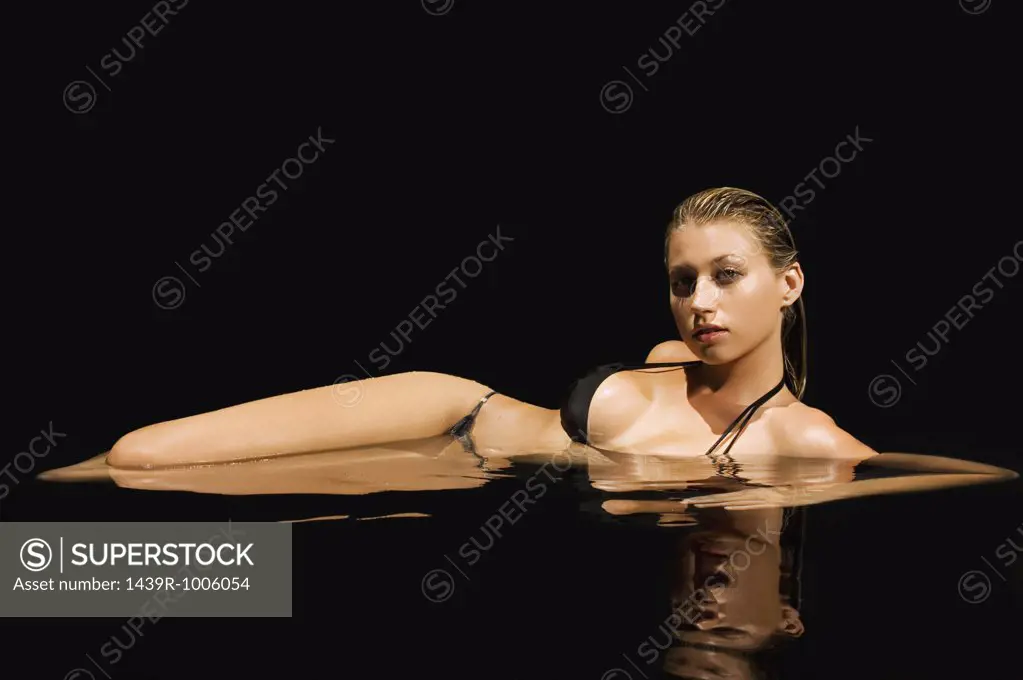 Sexy woman in water