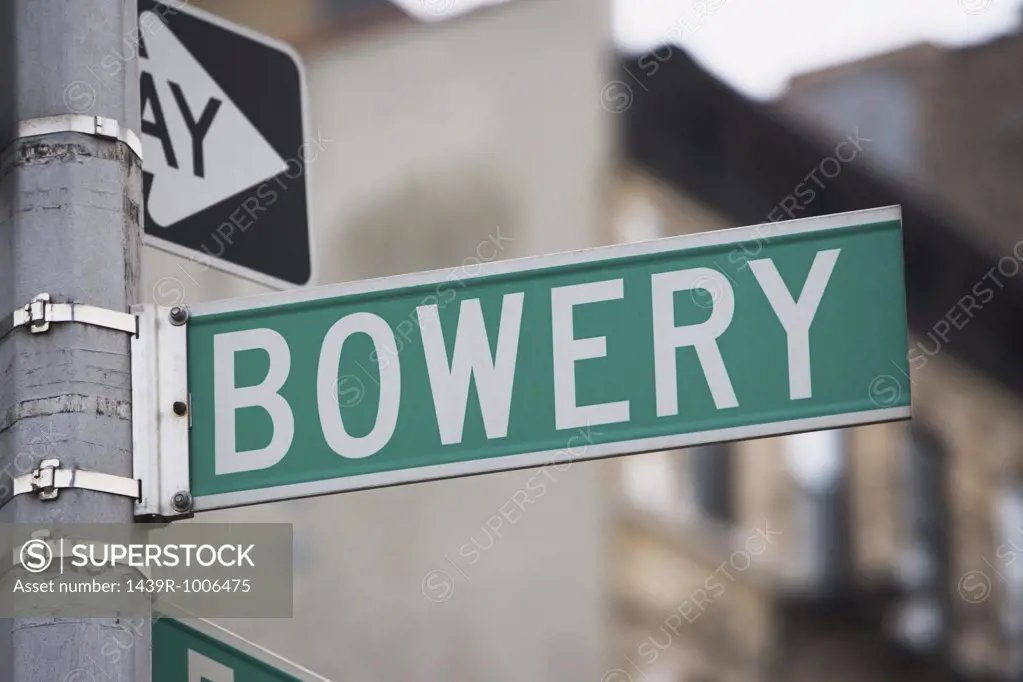 Bowery street sign