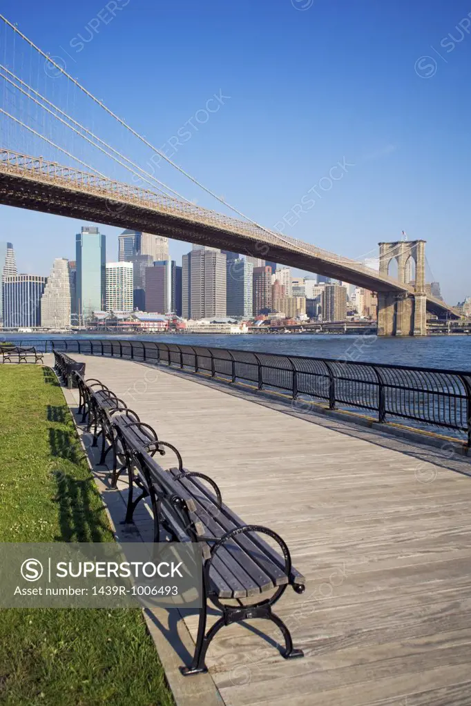 Brooklyn bridge and new york skyline