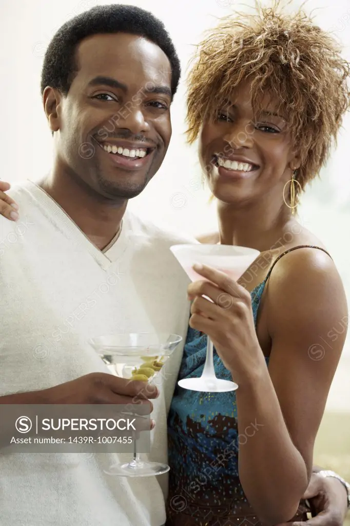 Couple with cocktails